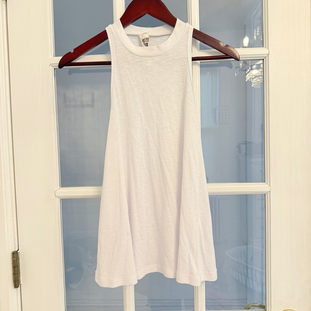 FREE PEOPLE Women's White Swing Muscle Tank Top Size S